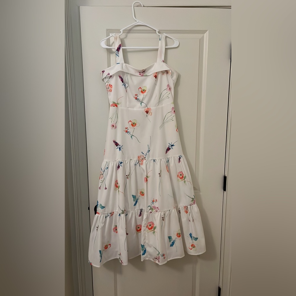 White floral dress